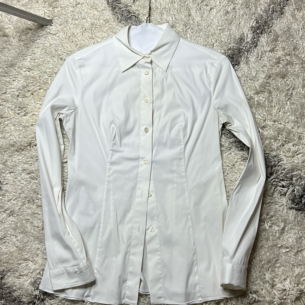 PRADA women’s cotton poplin collard shirt size 38
